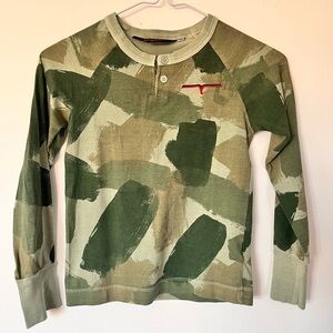 The animal observatory ! Kids Green Camouflage Long Sleeve Sweater